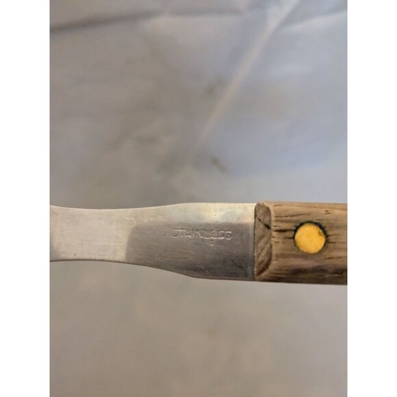 Vintage Meat Fork 10 3/4" Wood Handle Stainless Steel - Picture 7 of 8